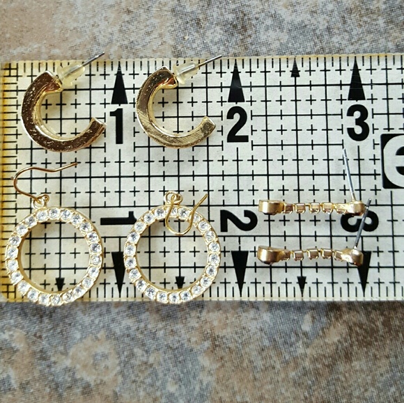 CRYSTAL EARRINGS trio set - Picture 9 of 9